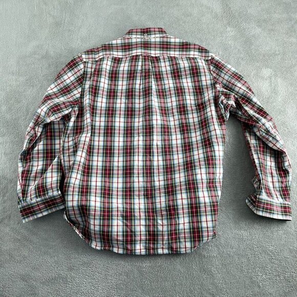 Lands End Mens Sail Rigger Oxford Plaid Shirt XXL Traditional Fit 4937 - Picture 2 of 8